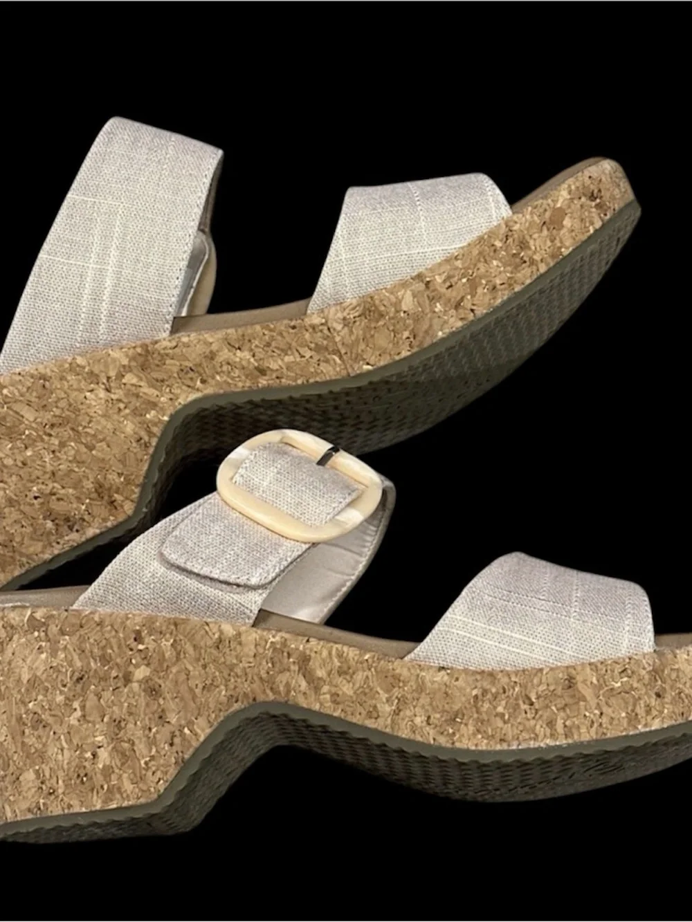 Skechers Women's Size 11 Wedge Sandals Cali Brystol Luxe Foam Cork Wedges